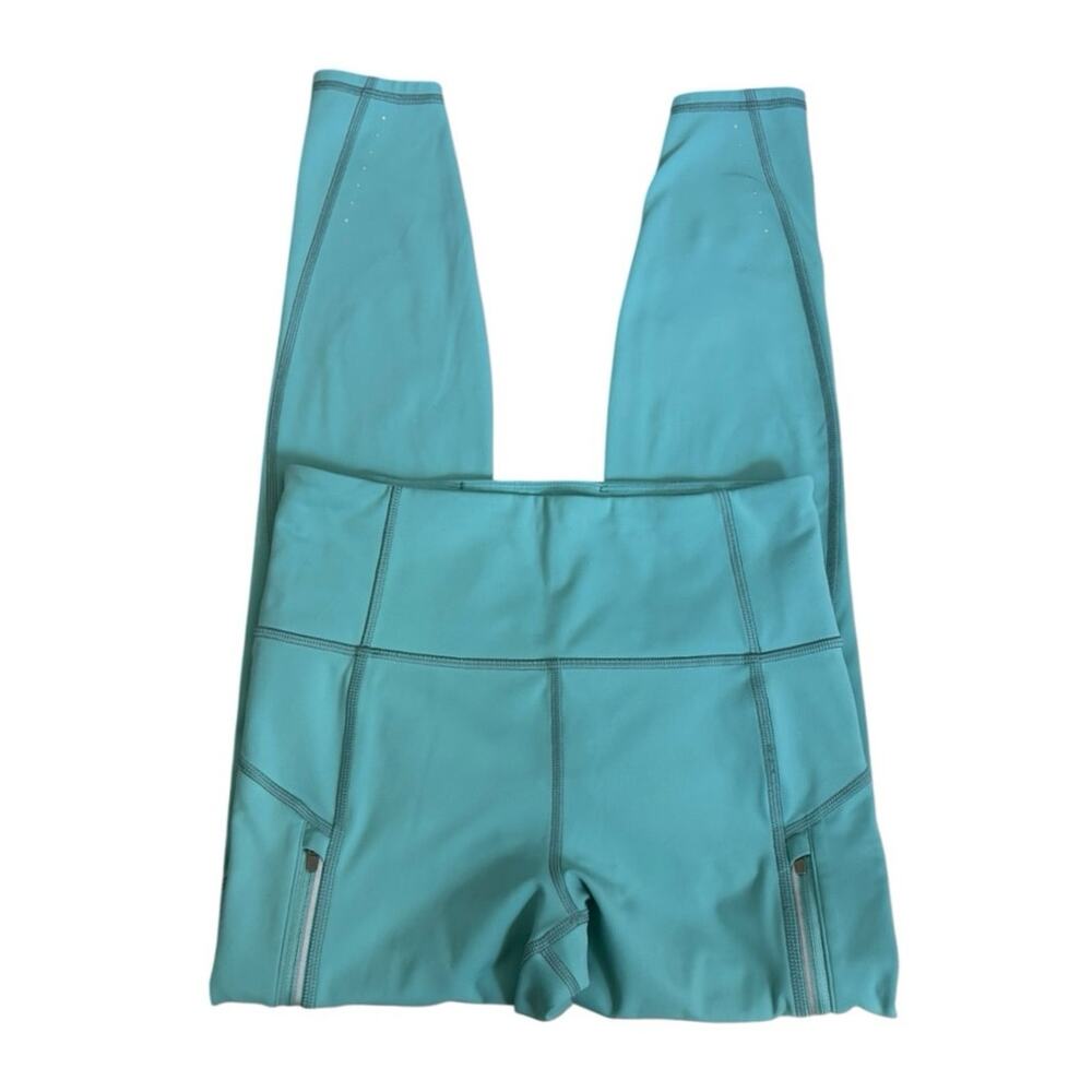 Athleta Rainier Tight Light Aqua Blue Leggings Small - Picture 2 of 4